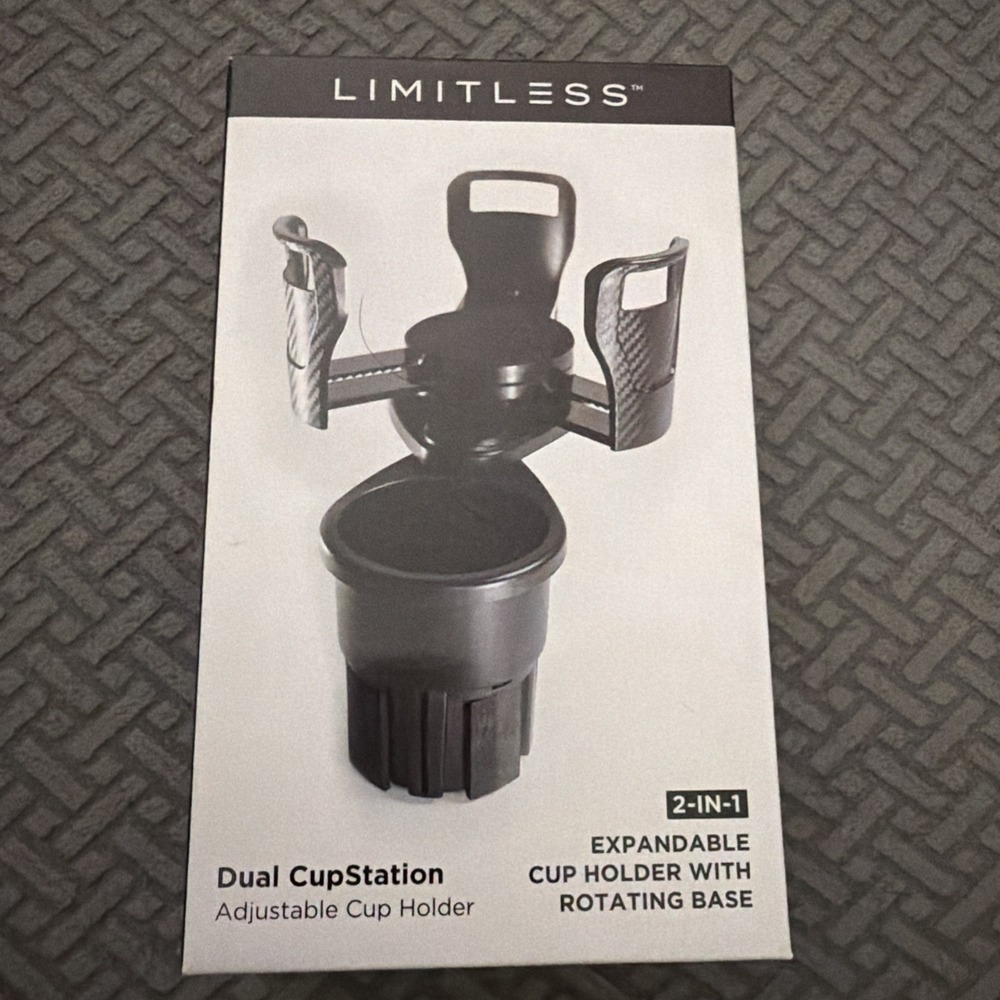 Limitlessโ 2 in 1 Dual CupStation up to 6" Cup Holder 360 Degree